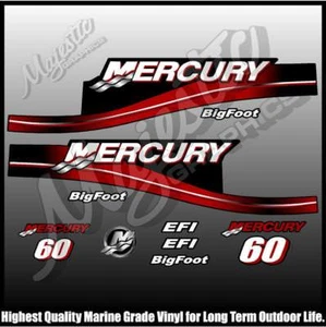 MERCURY 60 hp - BIGFOOT - DECAL KIT - OUTBOARD DECALS - Picture 1 of 1