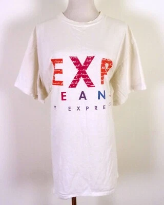 vintage 90s single stitch EXP by Express Jeans Spell Out Logo T-Shirt rare OSFA - Image 1 of 4