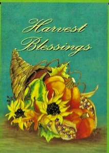 Small Garden Flag - Harvest Blessings - Lowe's - 12.5 x 18 in - Rain/Shine (210) - Picture 1 of 3