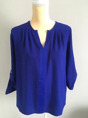 Blusa túnica para mujer Collective Concepts púrpura manga 3/4 talla pequeña S* Foto 1 de 4