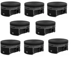 Enginetech GM CHEVY 6.0 LQ9 LS2 HYPEREUTECTIC FLAT TOP PISTONS 2002-2008 - Picture 1 of 1