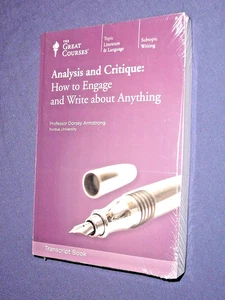 Teaching Co Great Courses TRANSCRIPTS :    ANALYSIS and CRITIQUE    new & sealed - Picture 1 of 1
