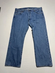 Levi’s 501 Herren Jeans blau Knopfleiste gerades Bein Denim Hose 40 x 29 Hergestellt in den USA - Bild 1 von 7