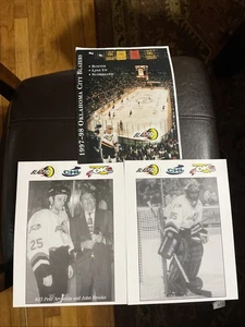 1998 Season Oklahoma City Blazers Hockey CHL Mike Williams, Pete Arvanitis 8x10s - Afbeelding 1 van 6