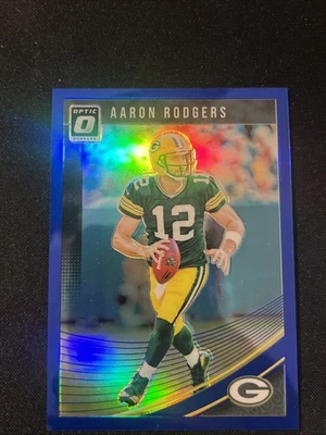 2018 Donruss Optic - Aaron Rodgers #37 Blue Prizm /149 - Image 1 of 3