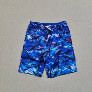Lands End Xs 4-5 Cool Sharks Swim Trunks Blue & Black NEW - Picture 1 of 5