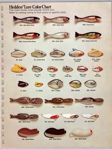 1975 Heddon Fishing Lure Color Chart Print Ad - Picture 1 of 2