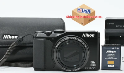 [UNUSED] Nikon Coolpix S9900 Black 16.0MP 30x Compact Digital Camera from Japan - Image 1 of 4