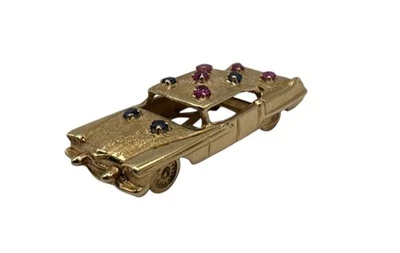 Colgante Cadillac Eldorado 1995 oro amarillo 14K - 7,1 g - detalles de piedras preciosas Foto 1 de 4