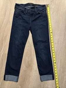 Liverpool Los Angeles Dark Wash Capri Jeans! Cropped, Fitted, Mid Rise Size 0 - Picture 1 of 4