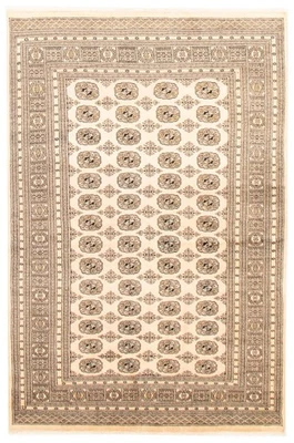 Alfombra tradicional de lana anudada a mano con bordes vintage de 6'0" x 8'1" Foto 1 de 4