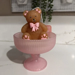 Sweet Honey Scented teddy Bear Pink Candle - Bild 1 von 5