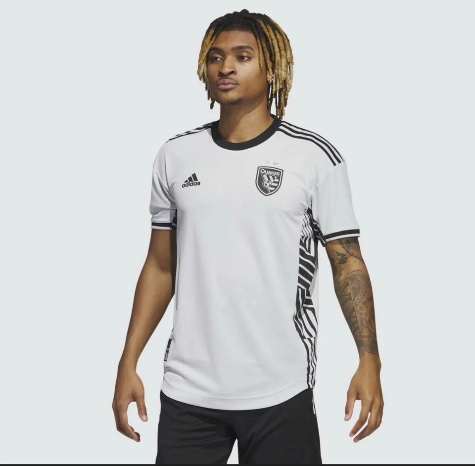 San Jose Earthquakes Adidas Authentic Jersey Men’s Size Medium Gray 22/23 MLS