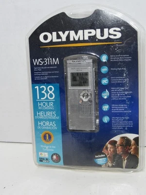 NEW Olympus WS-311M Handheld Digital Voice Recorder SILVER Dictaphone Mp3 - Image 1 of 4
