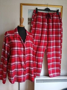 Cyberjammies Red Checks Brushed 100%Cotton Pijama Set UK Size 22 New - Picture 1 of 5