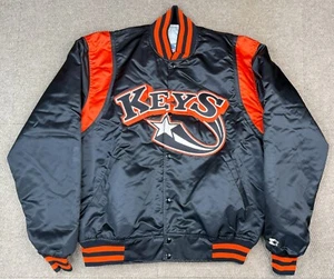 Starter Vtg MLB Draft League Frederick Maryland Keys Satin Varsity Jacket XXL - Picture 1 of 10