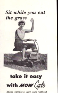 Musgrave Lawnmower Springfield OH Sit While You Mow Lady Vintage Print Ad 1956 - Picture 1 of 5