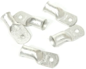 5x 4/0 Wire Tin Plated Copper Cable Crimp Solder Lug Terminal 1/4 Inch Stud Hole - Picture 1 of 2