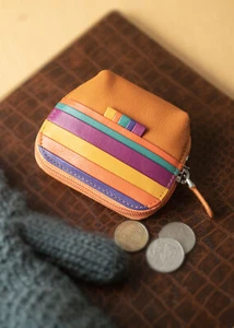 Portafoglio donna pelle premium con cerniera portamonete lusso donna confezione regalo - Foto 1 di 9