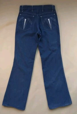 Vintage Mens Embroidered Pocket Blue Jeans 27 × 29 Mr. Leggs Brand - Image 1 of 4