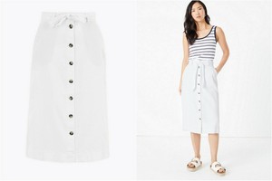 white linen skirt uk