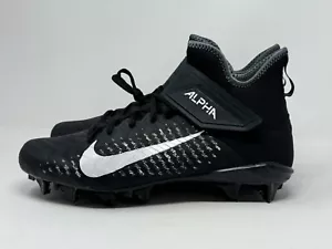 Nike Alpha Menace Pro 2 Mid Football Cleats Black White AQ3209-002 Men's - Picture 1 of 5
