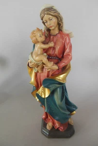 Mutter Gottes Madonna mit Kind 30 cm hoch Holz bemalt Cs1 - Bild 1 von 5
