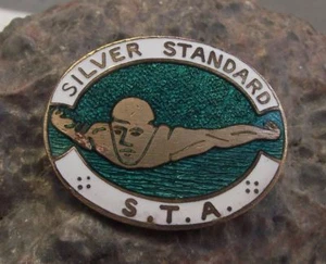 STA Swimming Teachers Association Silver Standard Swimmer Award Pin Badge  - Picture 1 of 2
