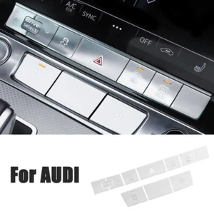 Silver Aluminum Alloy Car Central Control Button Cover Trim For Audi A6L A8 A7 - Picture 1 of 6