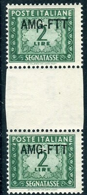 1949-54 TRIESTE A COPPIE CON PONTE SEGNATASSE DA 2 LIRE VERDE - Immagine 1 di 2