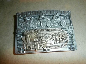 Hebilla de cinturón de motocicleta Springfield IL Mile Race AMA 1999 de colección - Imagen 1 de 4