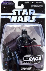 DARTH VADER ( 4" ) STAR WARS SAGA ACTION FIGURE #013 w/ BLUE BOBA FETT HOLO FIG - Picture 1 of 1