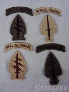 US Army Special Forces / Operations Command Patches, OD Subdued or Desert - Bild 1 von 11