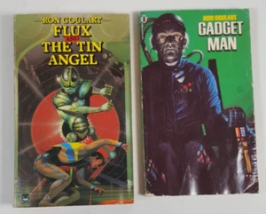 Flux and The Tin Angel Gadget Man Ron Goulart 2 Book Bundle Vintage Sci Fi - Picture 1 of 6