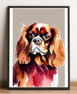 King Charles Spaniel wall art print Wall decor Dog hanging picure print img2 - Picture 1 of 1