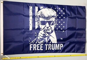 DONALD TRUMP FLAG FREE USA SHIP 46 Fight God Gun Republican America USA Sign 3x5 - Picture 1 of 1