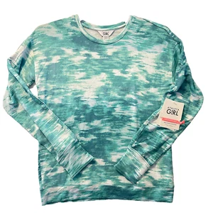 Athleta Girl Ride The Wave Fog Blue Sweatshirt Blue / Green Size XXL / 16 NWT - Picture 1 of 15
