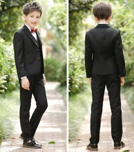 5 Pcs Set High Quality Boys Formal Dress Children Suit Kids Fancy Tuxedo ZG9