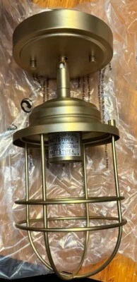 Golden Lighting Seaport 4,63 pulgadas Montaje semi-al ras de bronce champán de 1 luz Foto 1 de 4