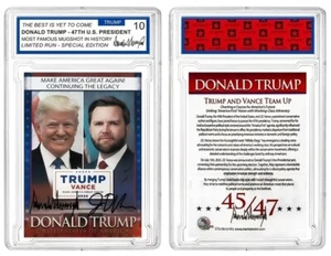 President Donald Trump and JD Vance Official Election Photo Trading Card 2024 - Picture 1 of 2