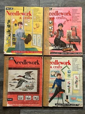 McCall's Magazine NEEDLEWORK 1954 1955 1958 1959 4pc Lot Knitting Crochet Crafts - Image 1 of 4