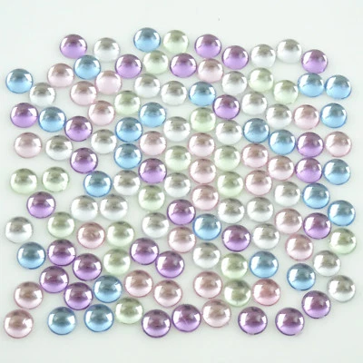 Gemas de cabujón pastel con respaldo plano redondo de 120-7 mm ¡Joyería, adornos y más!  Foto 1 de 4