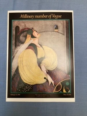 Vintage Lot Antique Vogue Magazine Cover Original Art Deco Art Print 1908-1924  - Image 1 of 4