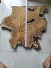 live edge slice of indian teak wood burl wood with high grains for casting craft
