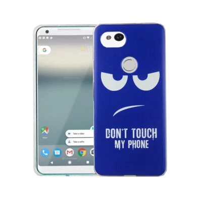 Google Pixel 2 XL Custodia Cover per Cellulare Protezione Protettiva Bumper Blau - Immagine 1 di 2