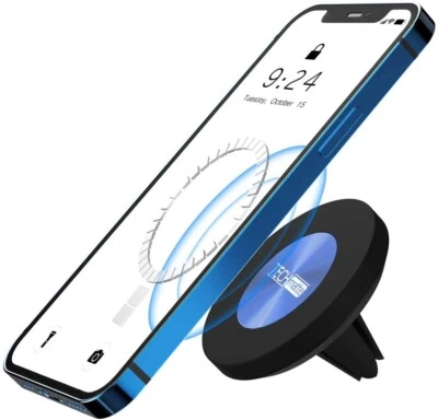 TechMatte MagGrip Magnetic Vent Car Phone Mount- iPhone 13/12 Series, (Blue) - Image 1 of 4