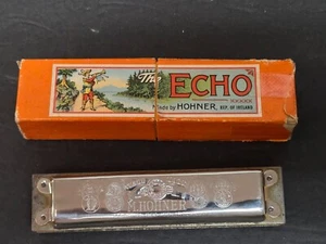 Cañas de metal campana vintage M. Hohner The Echo Harmonica C hechas en República de Irlanda - Imagen 1 de 9