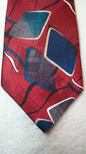 GRENADIER LONDON MENS TIE RED BLUE TEAL AND PURPLE NEW 58 X 3.75