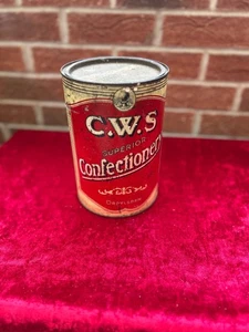 Antique CWS Superior Confectionary Tin. 1920s - Foto 1 di 3