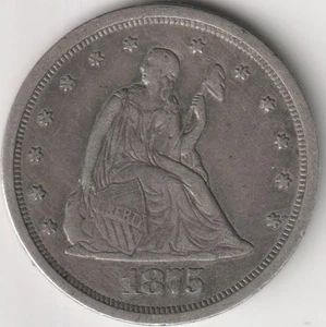 1875-S 20 CENT PIECE XF-AU - Picture 1 of 2